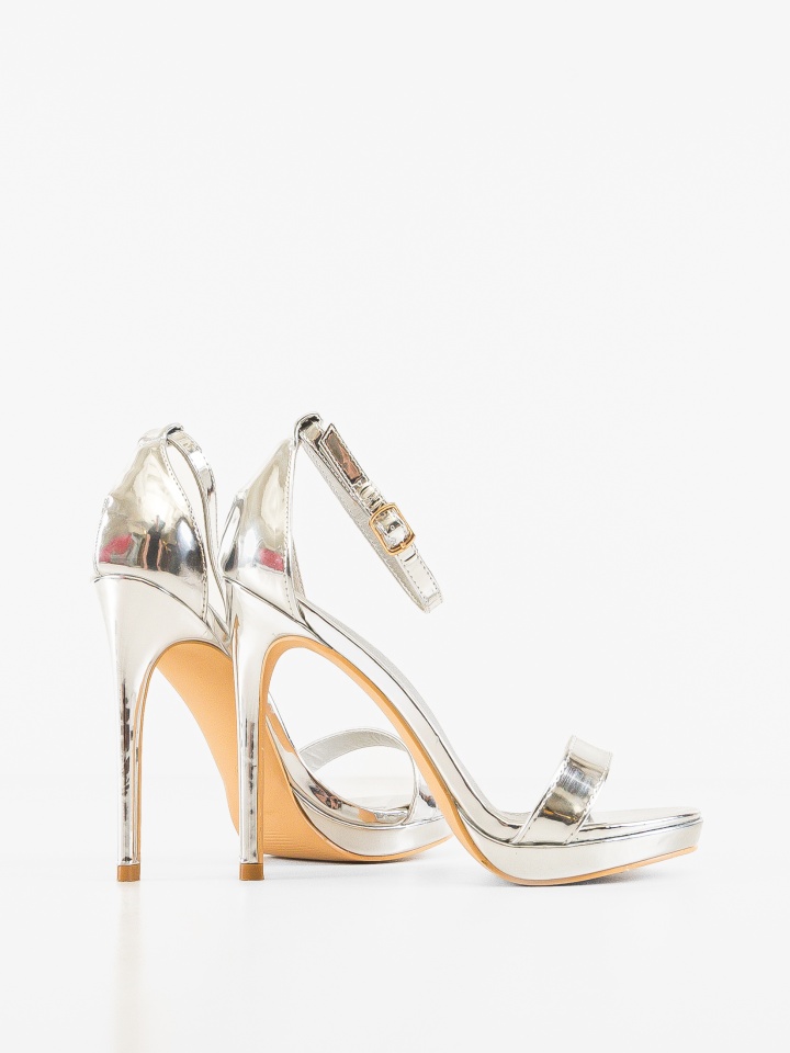 Sandale cu toc Jasmin Negre