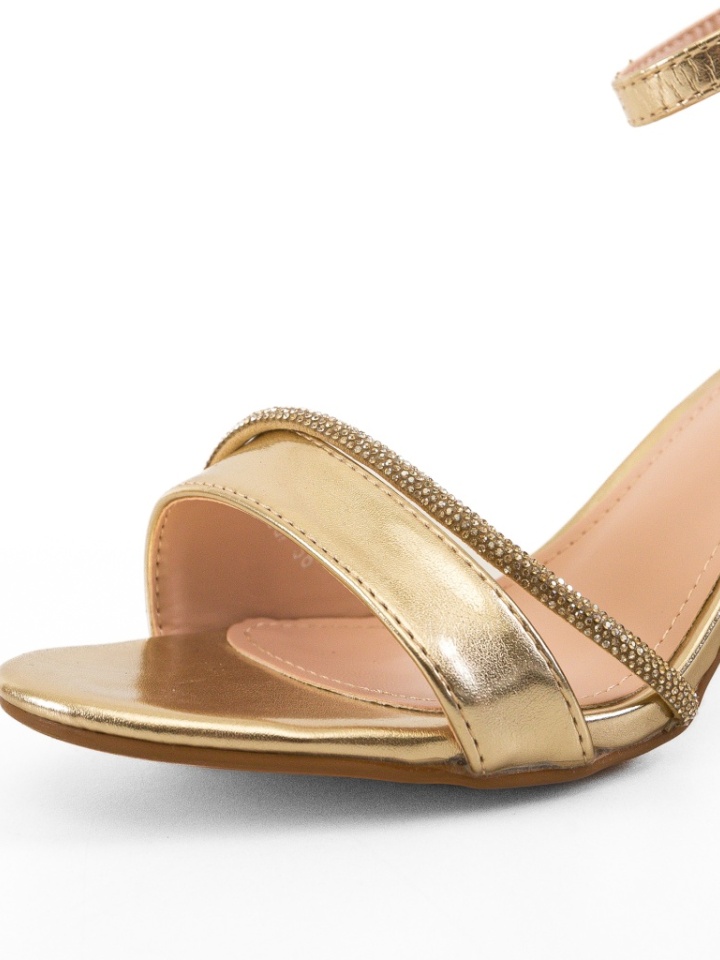 Sandale cu toc Lasgun Aurii