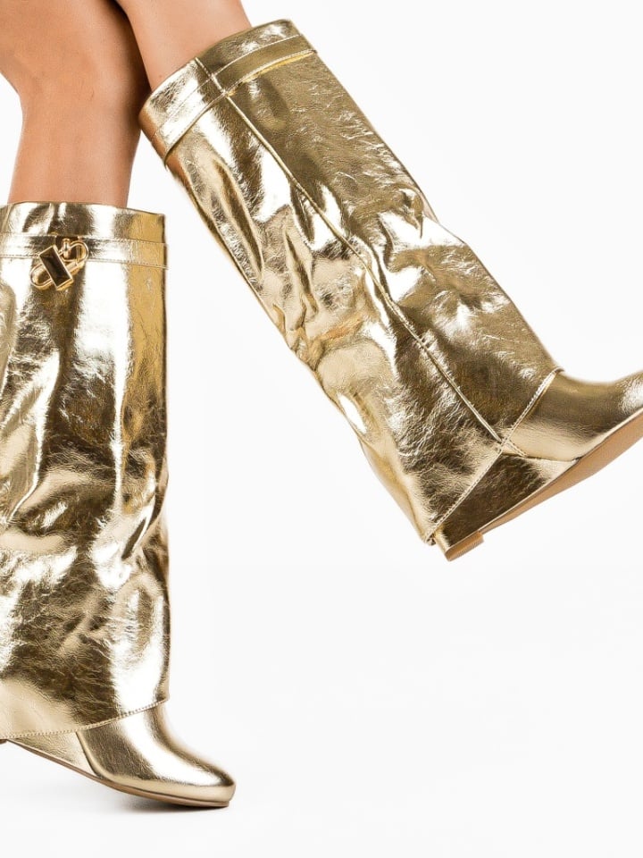 Cizme dama Ahmed Argintii