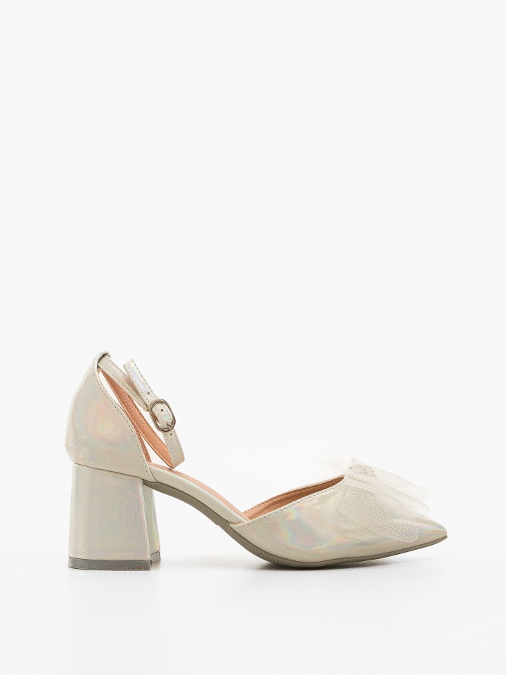 Pantofi cu toc Grandejira Argintii