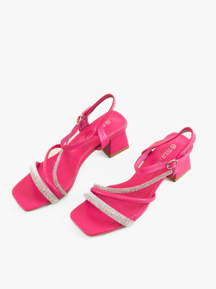 Sandale cu toc Alyssa Fuchsia