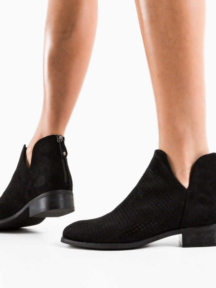 Botine dama Felt Negre