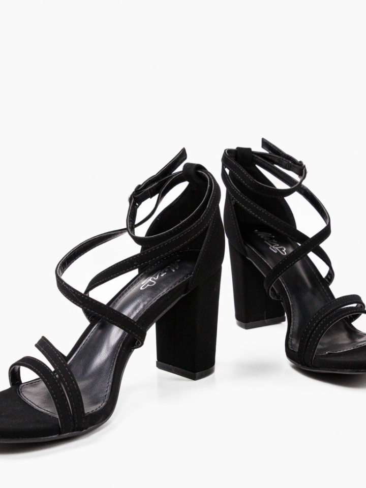 Sandale cu toc Josie Negre