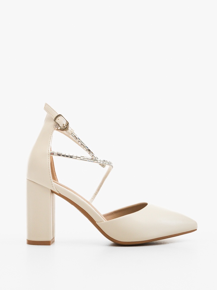 Pantofi cu toc Kudia Albi
