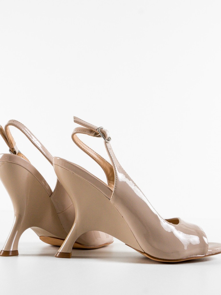 Sandale cu toc Asuka Aurii