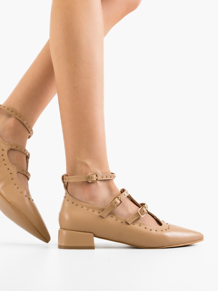 Pantofi cu toc Leslie Nude