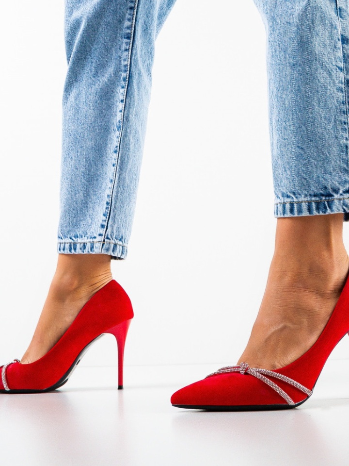 Pantofi dama Norah Rosii