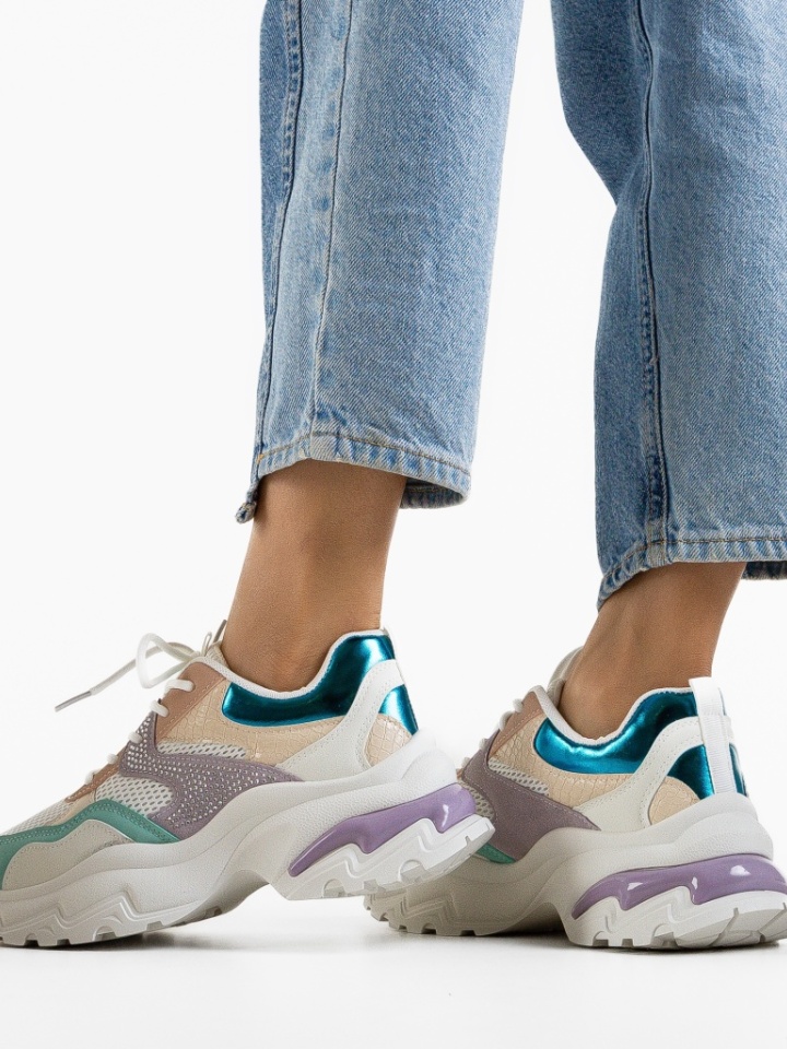 Sneakers dama Leonarda Bej