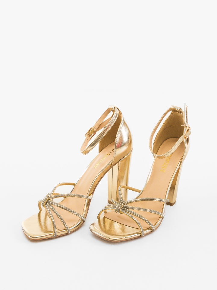 Sandale cu toc Roxane Animal Print