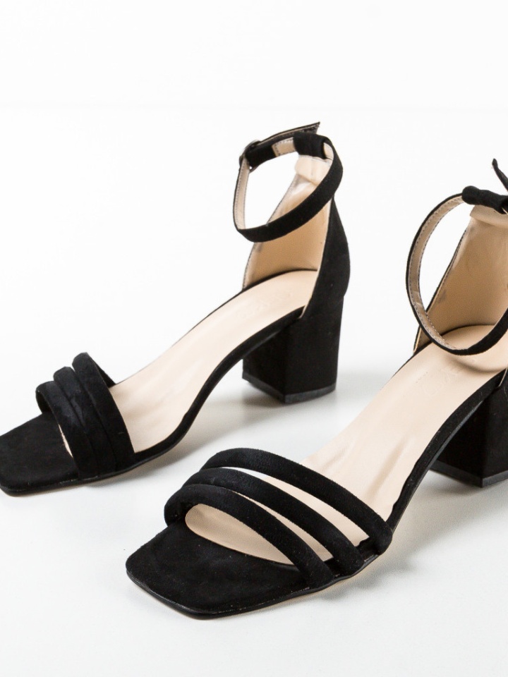 Sandale cu toc Veritas Negre