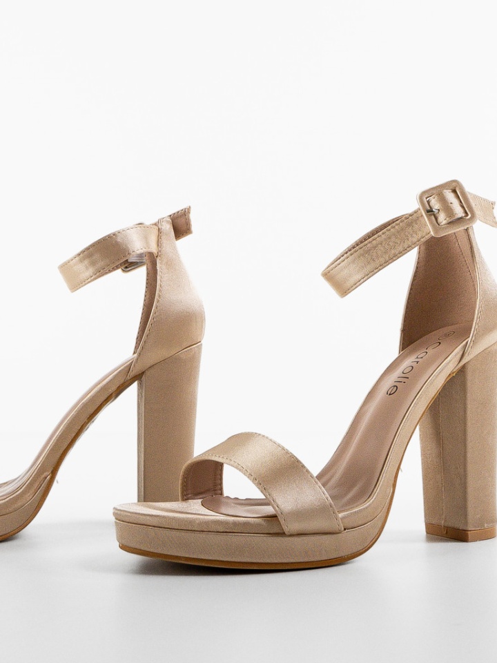 Sandale cu toc Tapia Aurii