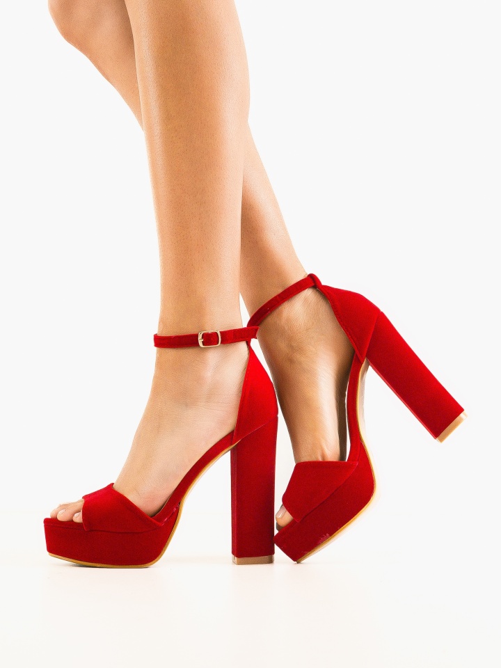 Sandale cu toc Stuart Negre