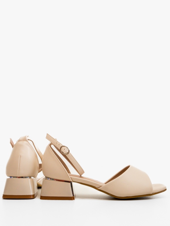 Sandale cu toc Anabelle Albe