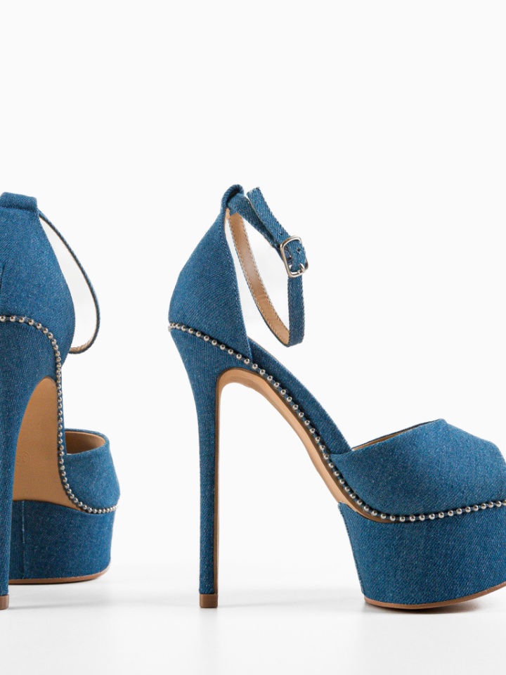 Sandale cu toc Windsor Albastri