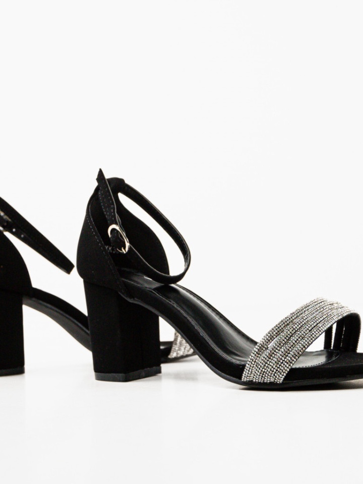 Sandale cu toc Duke Negre