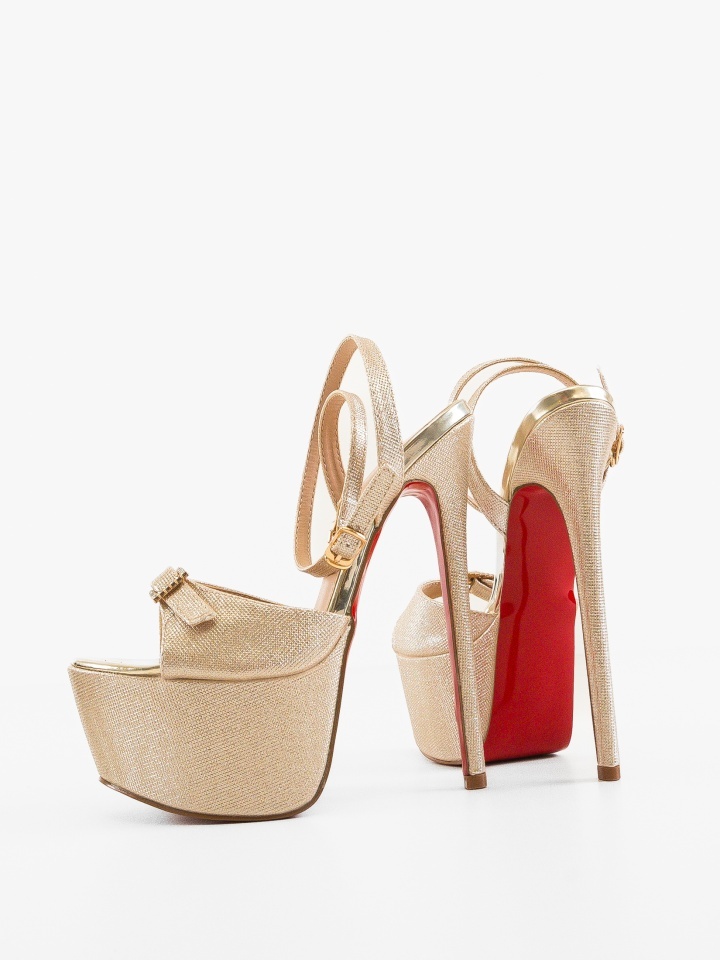 Sandale cu toc Rerko Argintii