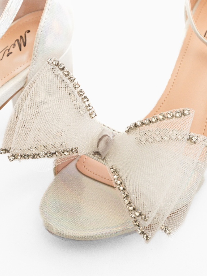 Sandale cu toc Dyala Argintii