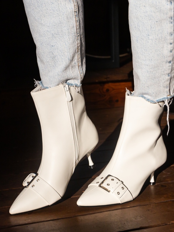 Botine dama Cliffor Albe