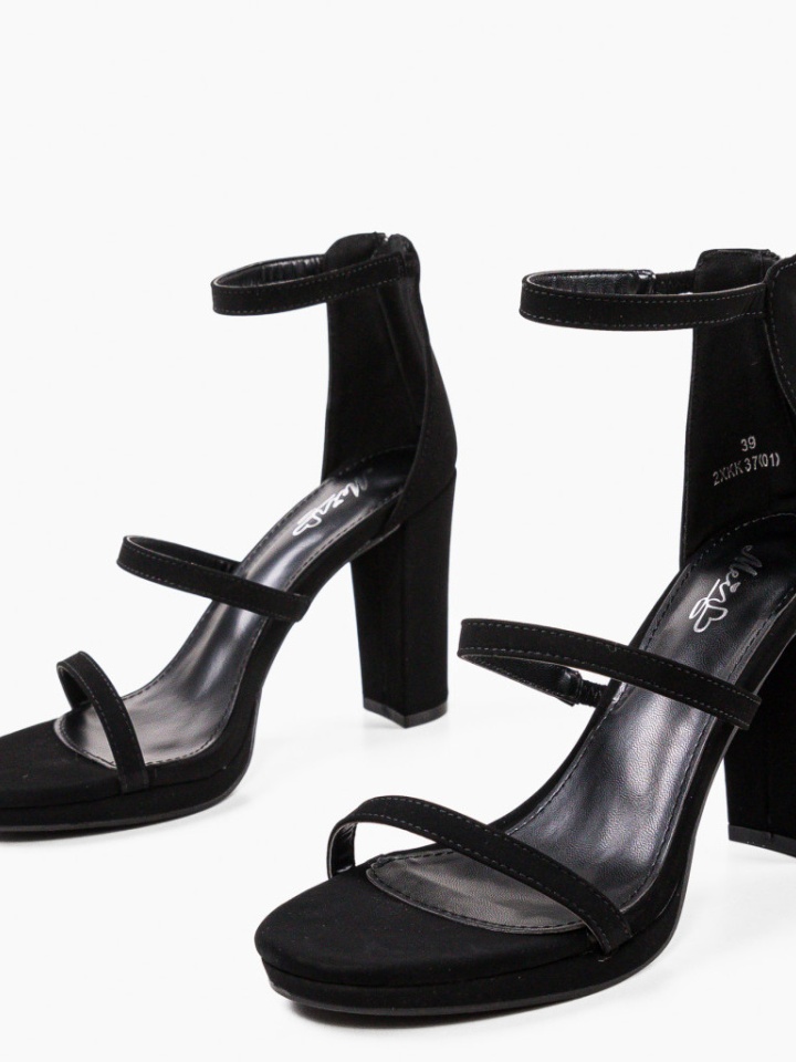 Sandale cu toc Josie Negre