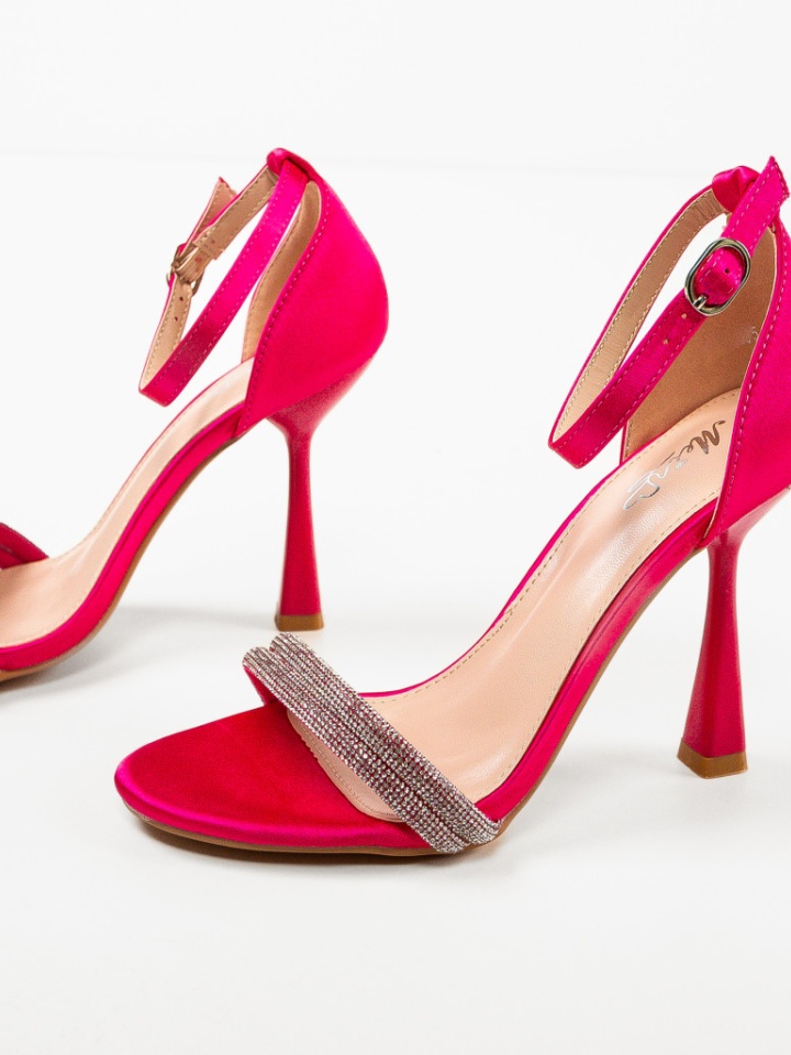 Sandale cu toc Seoul Fuchsia