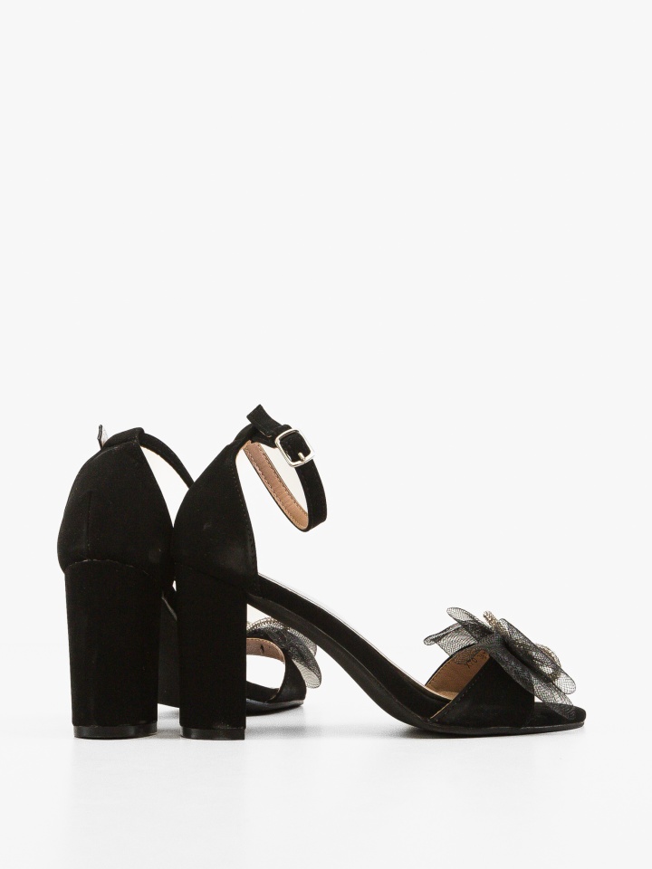 Sandale cu toc Demena Argintii