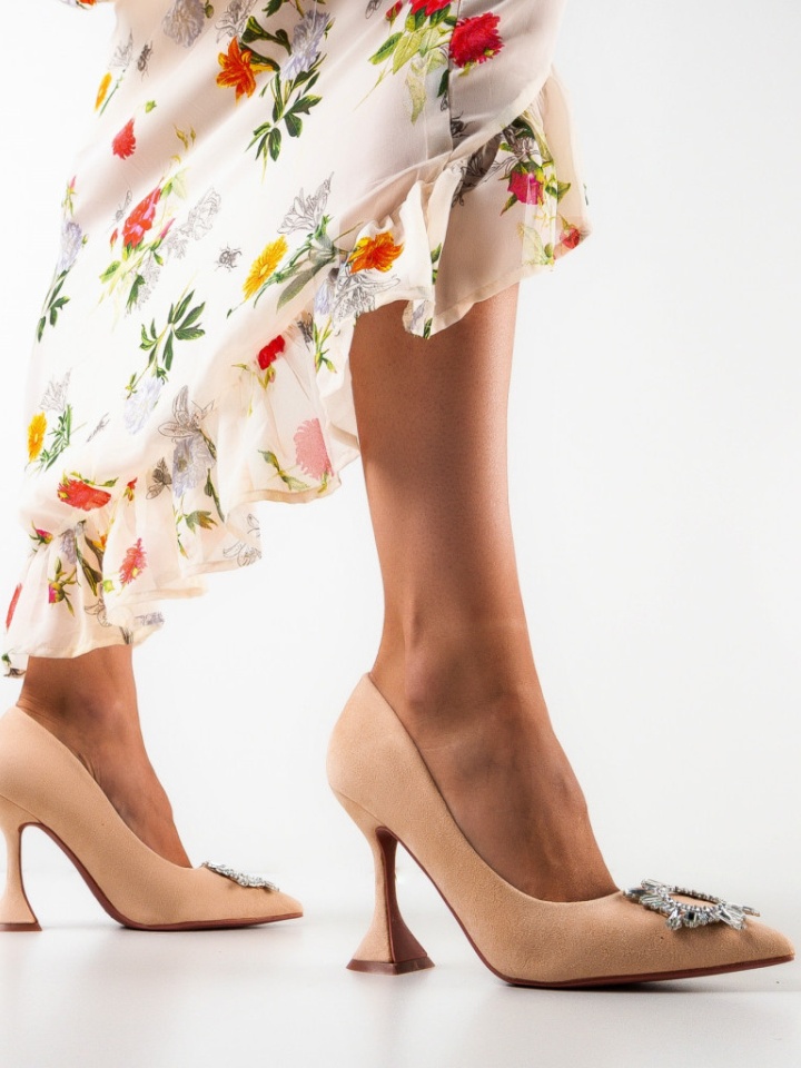 Pantofi cu toc Luja Bej