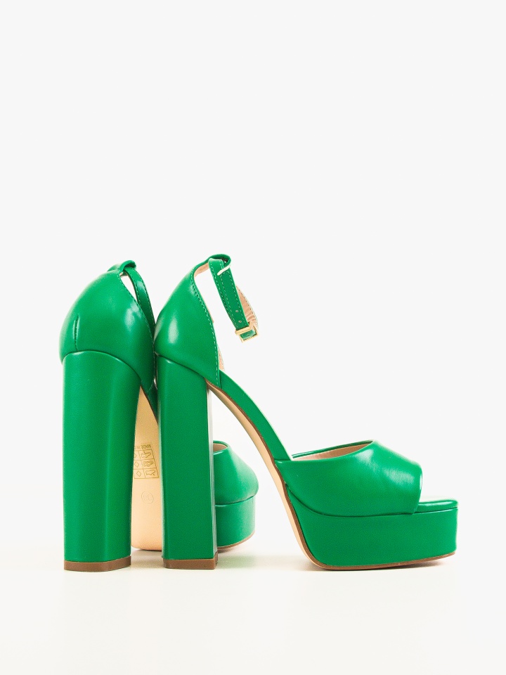 Sandale cu toc Flora Nude