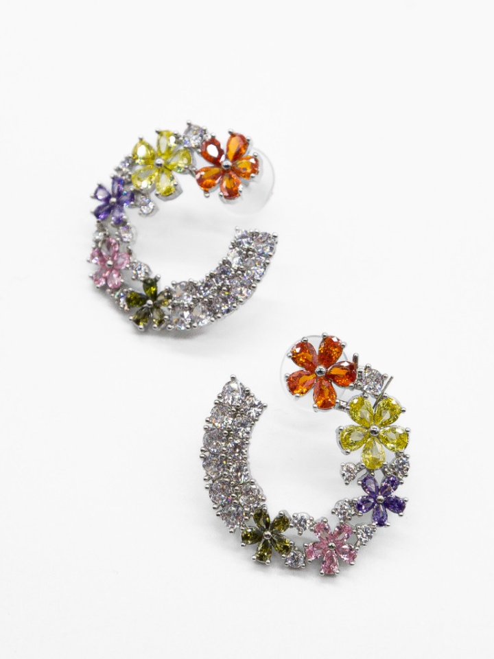 Cercei Flowerss Argintii