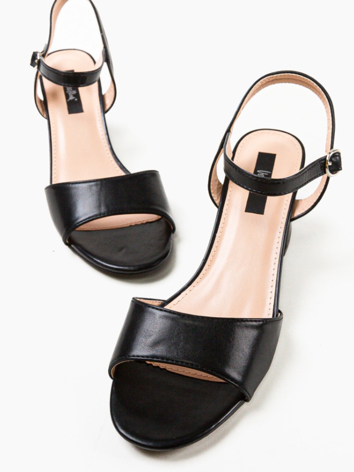 Sandale cu toc Jelisaveta Negre