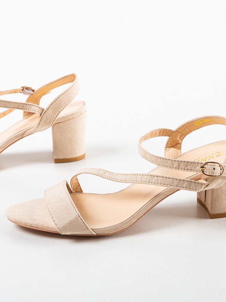 Sandale cu toc Arlon Bej