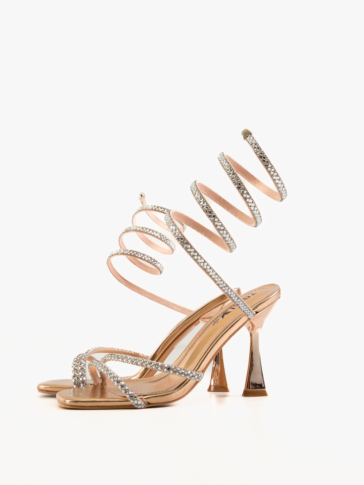 Sandale cu toc Sonia Negre