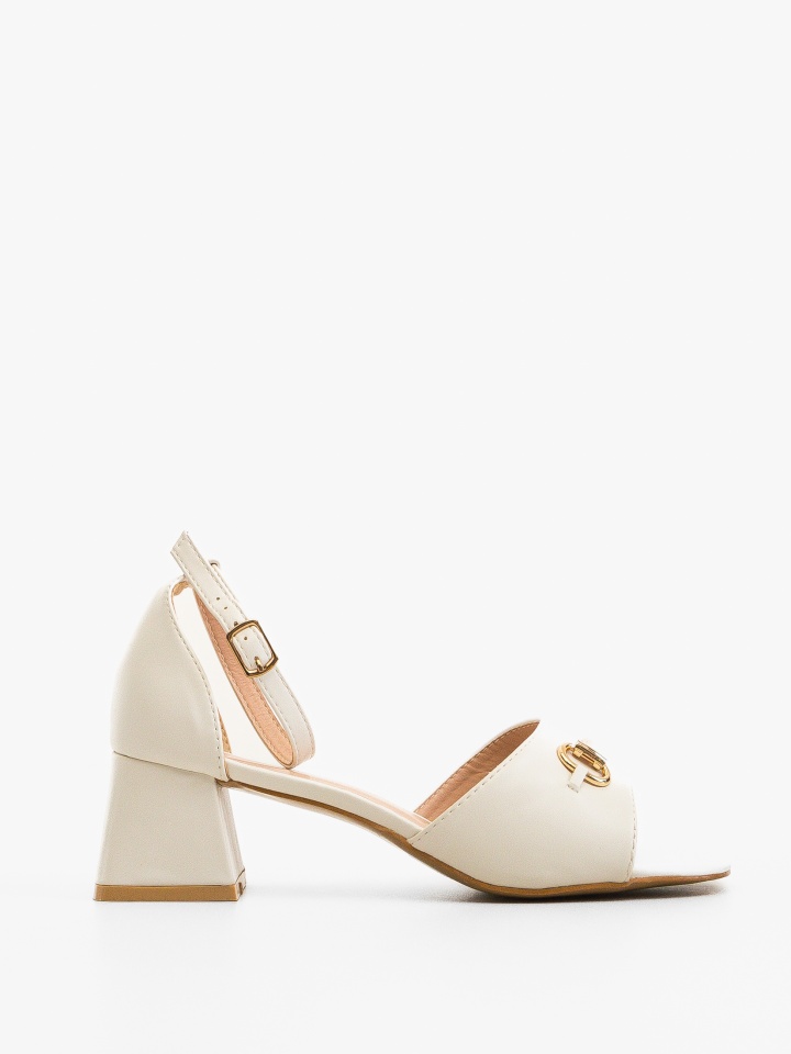 Sandale cu toc Mann Negre