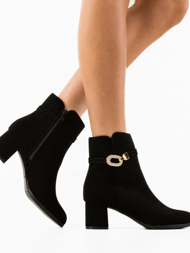 Botine dama Greza Negre
