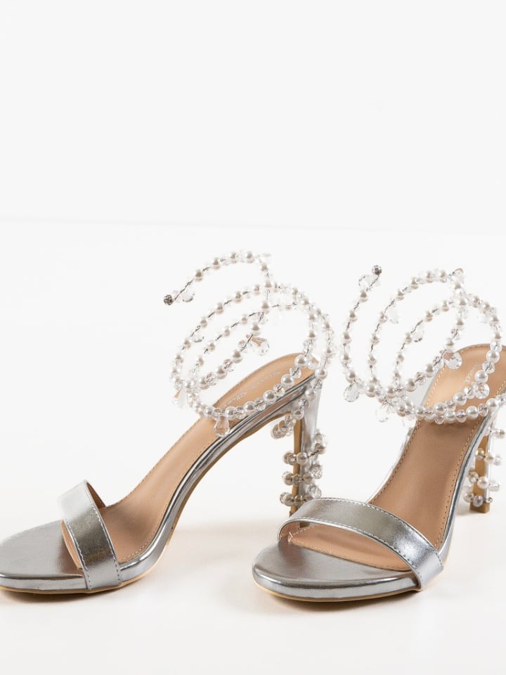 Sandale cu toc Uche Aurii