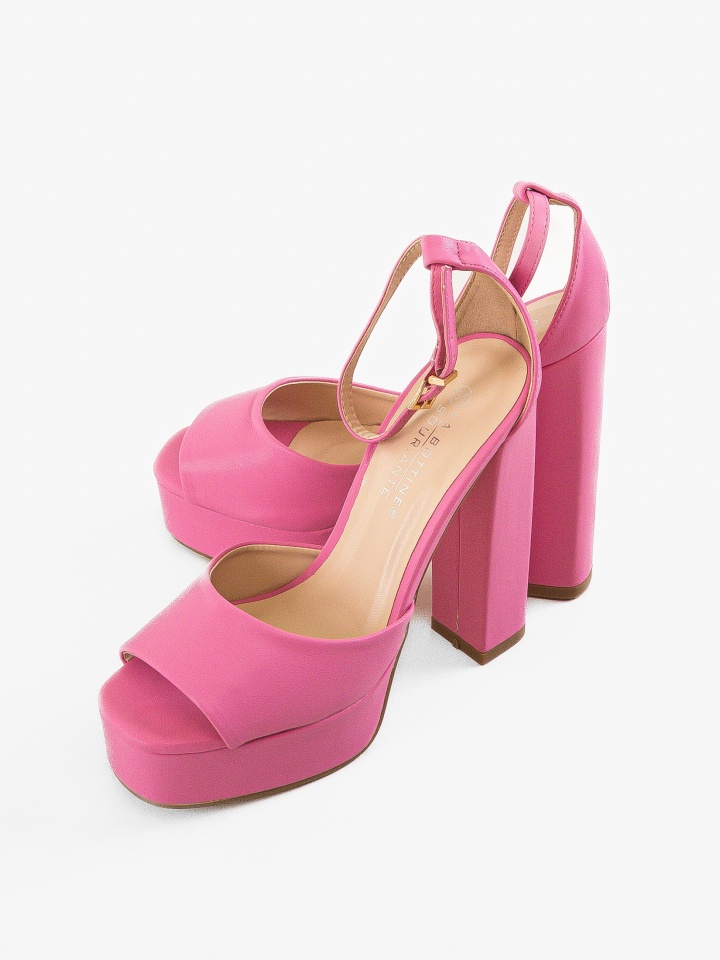 Sandale cu toc Guzman Roz