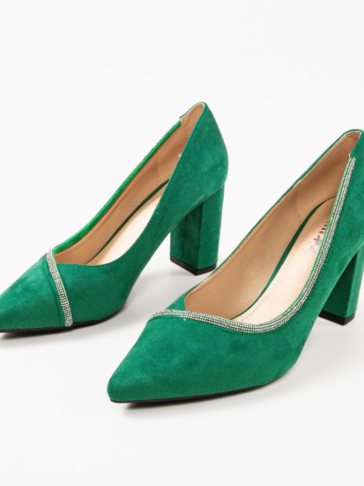Pantofi cu toc Bavalka Verzi