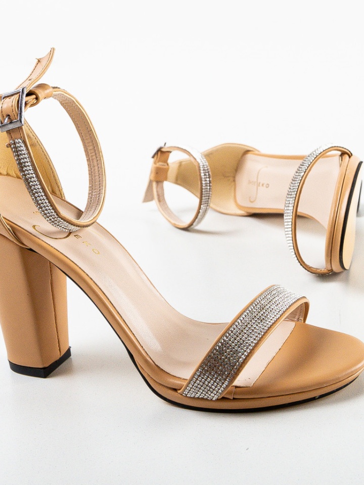 Sandale cu toc Crimson Negre