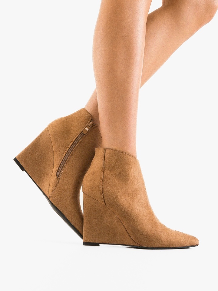 Botine dama Patton Camel