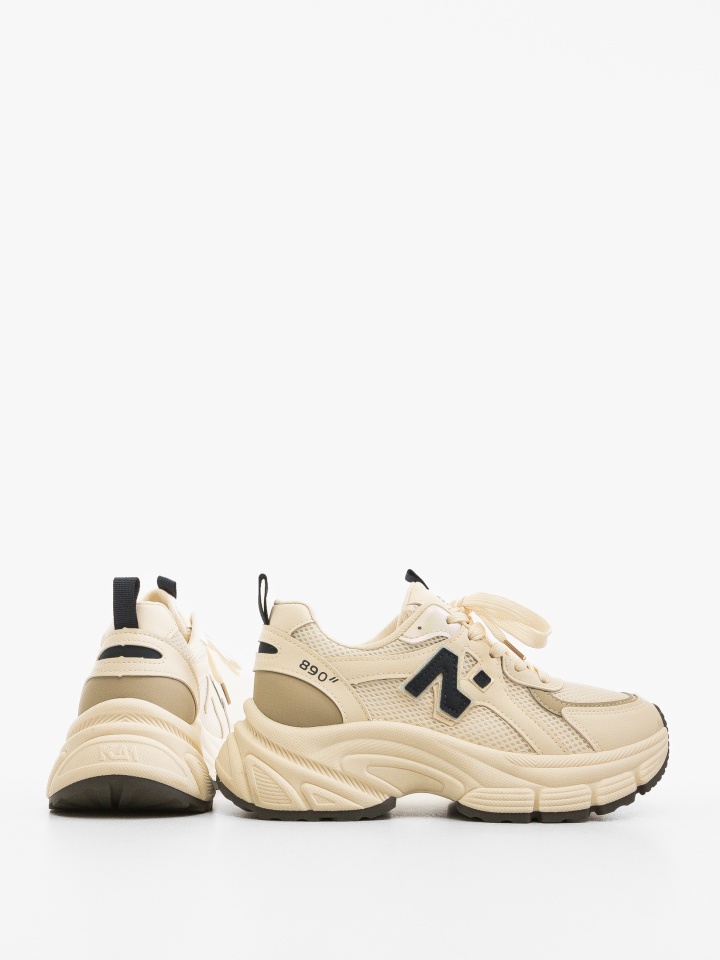 Sneakers dama Serigiu Bej 2