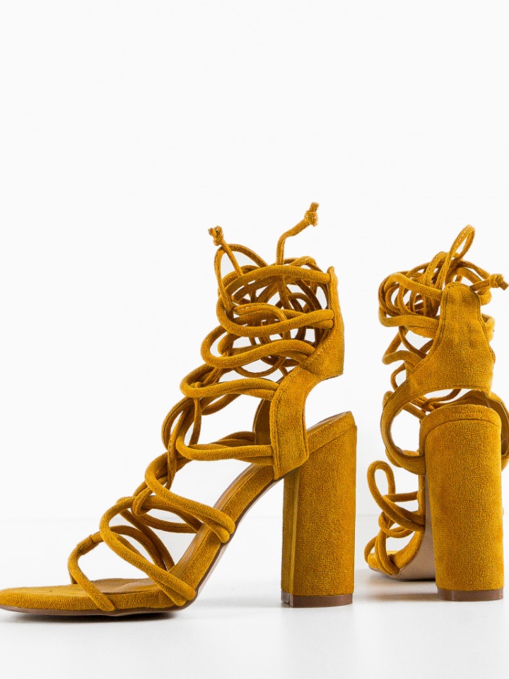 Sandale cu toc Jalka Bej