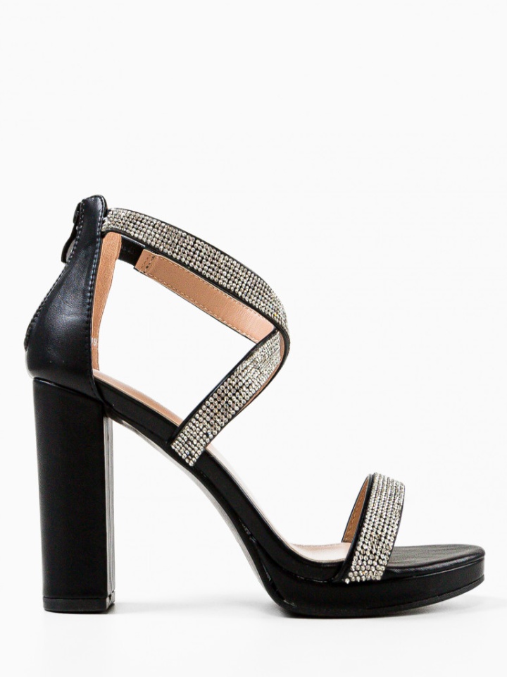 Sandale cu toc Justyna Negre