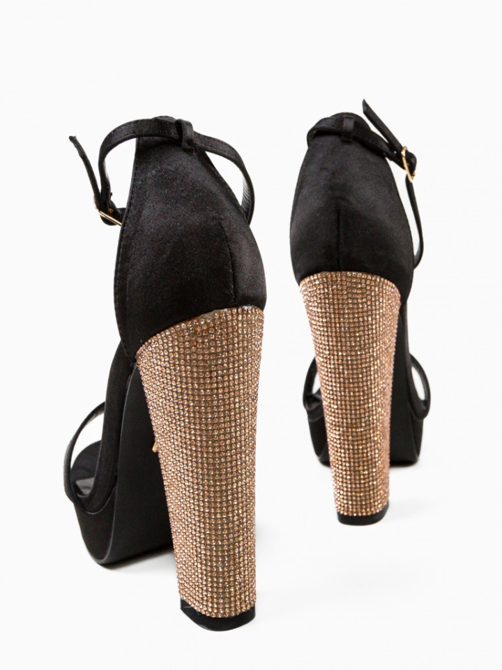 Sandale Cu Toc Kian Negre