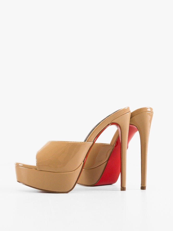 Saboti cu toc Kare Rosii