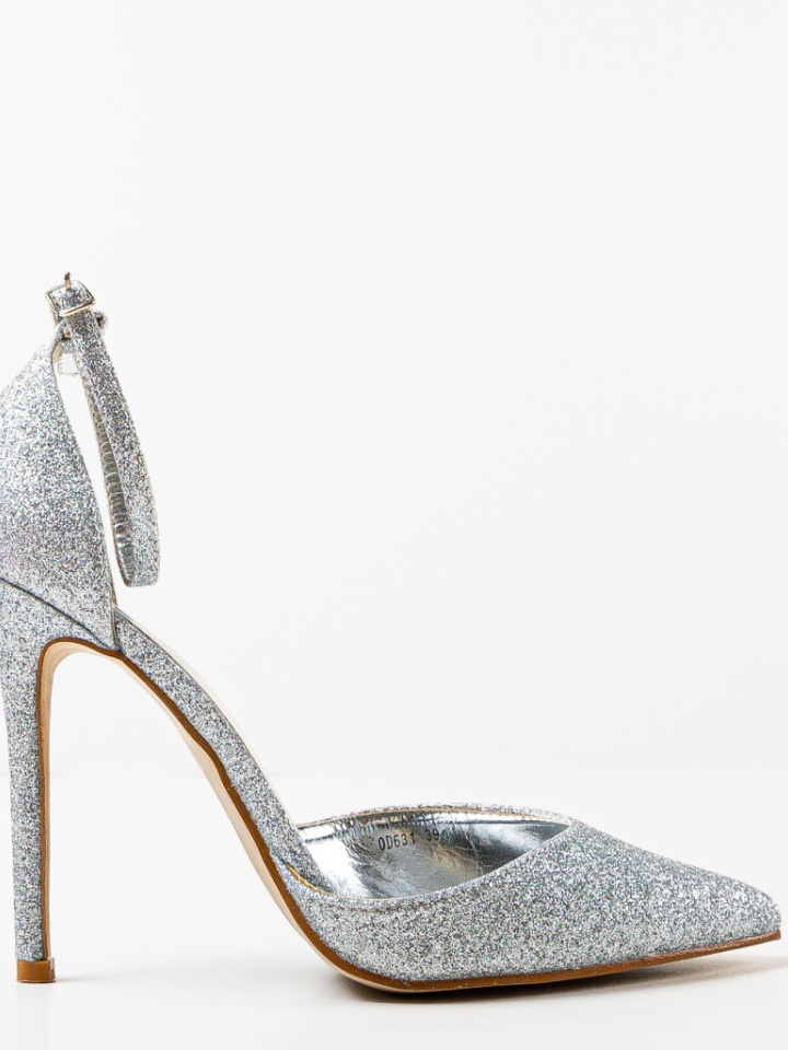 Pantofi cu toc Sofly Argintii