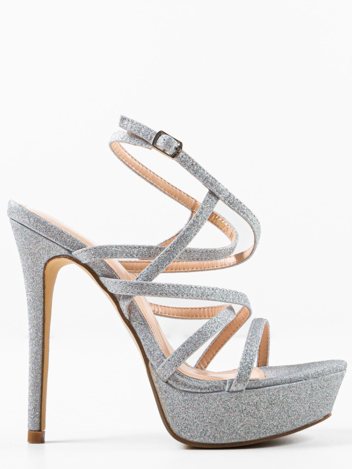 Sandale cu toc Kongo Roz