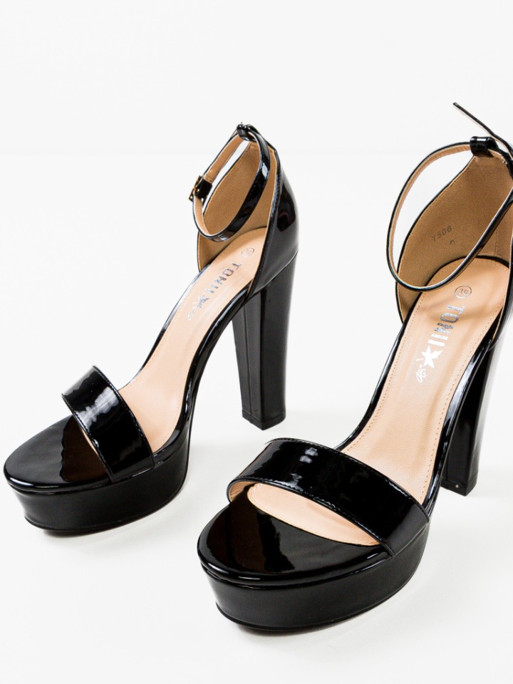 Sandale cu toc Butler Negre