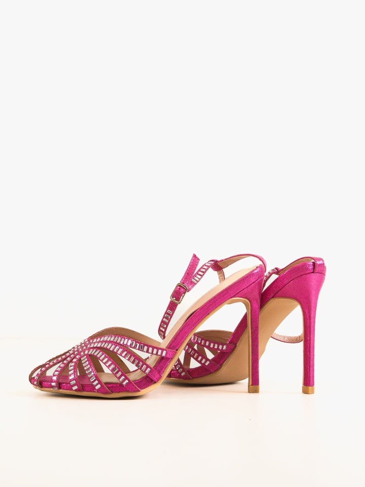 Sandale cu toc Bridg Albastre