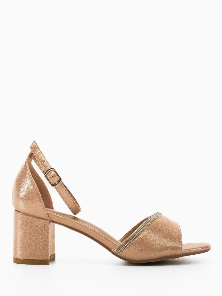 Sandale cu toc Ewan Aurii 2