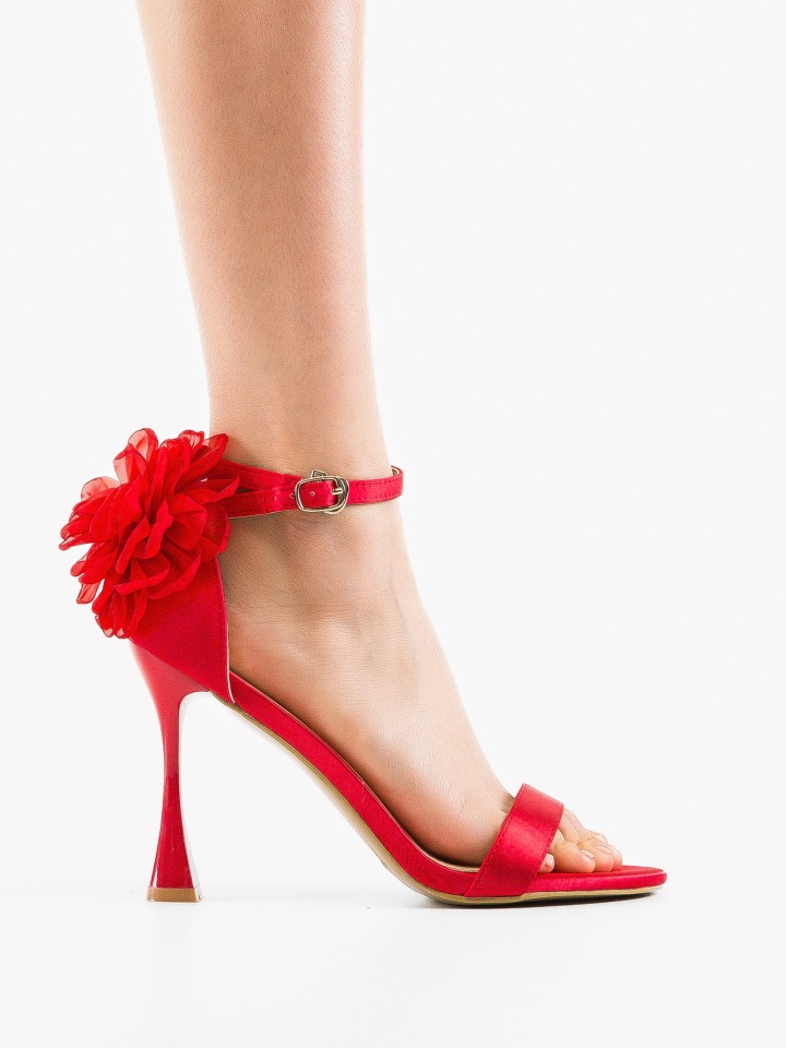 Sandale cu toc Kadit Bej