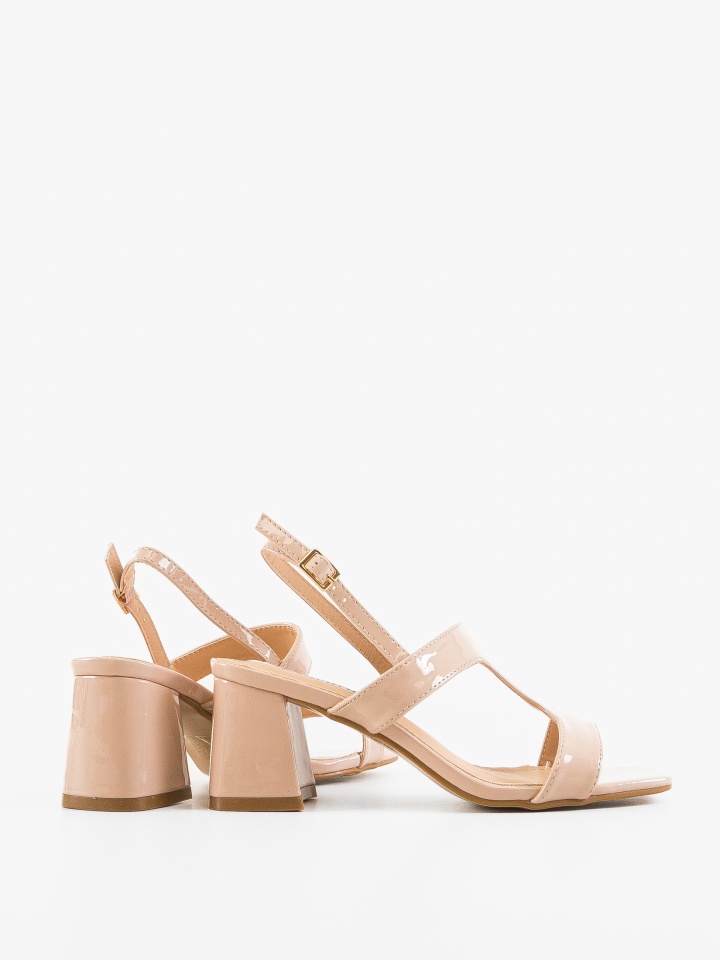 Sandale cu toc Sufyan Nude